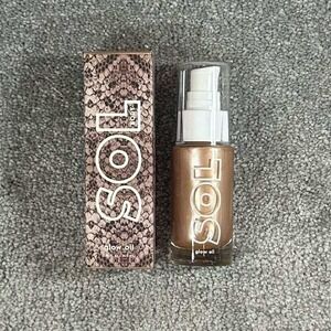 SOL Body Glow Oil Rosé Shimmering Body Highlighter Vegan 0.92 fl oz
